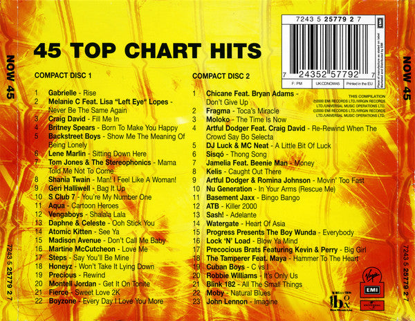 Various : Now That's What I Call Music! 45 (2xCD, Comp)