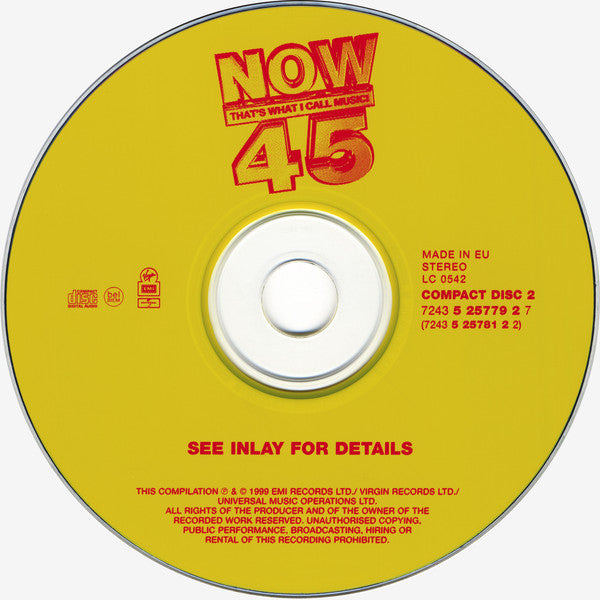 Various : Now That's What I Call Music! 45 (2xCD, Comp)