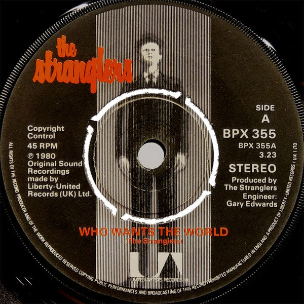 The Stranglers : Who Wants The World? / The Meninblack (Waiting For 'Em) (7", Single, Ltd)