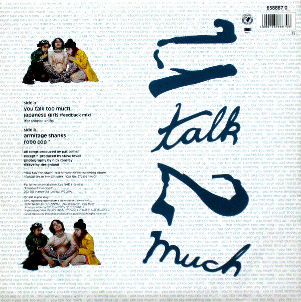 Sultans Of Ping F.C. : U Talk 2 Much (10", Single, Ltd, Num)