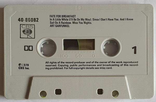 Art Garfunkel : Fate For Breakfast (Cass, Album)