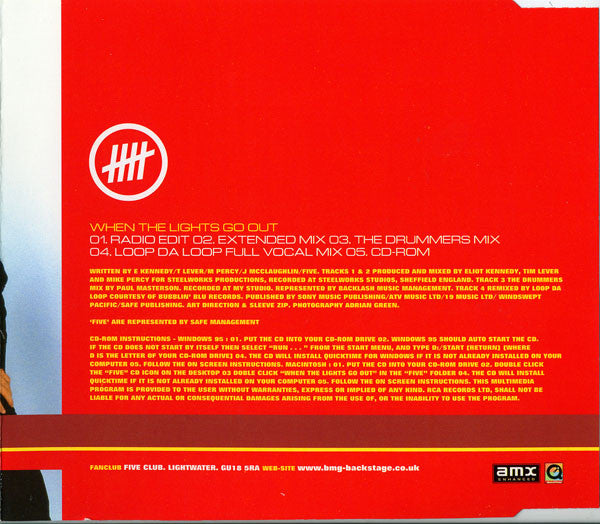 Five : When The Lights Go Out (CD, Single, Enh, CD1)