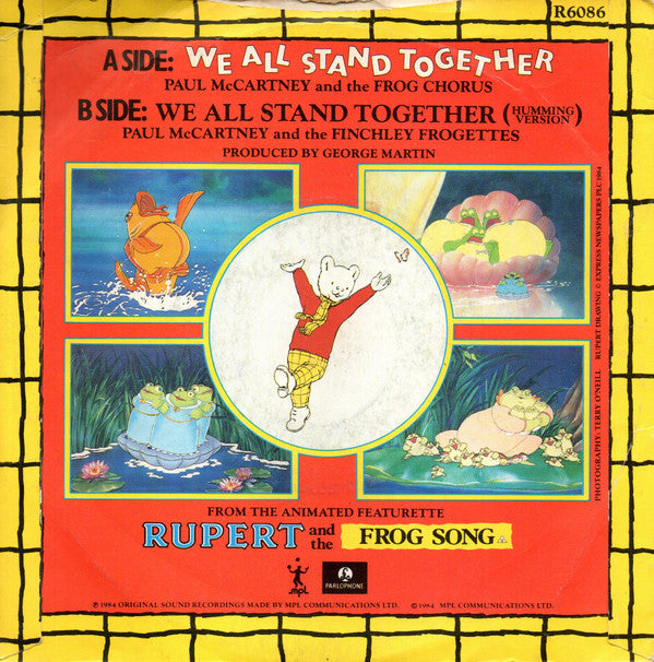 Paul McCartney And The Frog Chorus : We All Stand Together (7", Single, Sil)