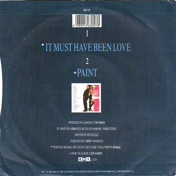 Roxette : It Must Have Been Love (7", Single, Inj)