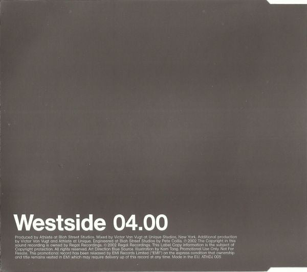 Athlete : Westside (CD, Single, Promo)