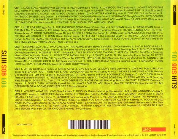 Various : 101 90s Hits (5xCD, Comp)