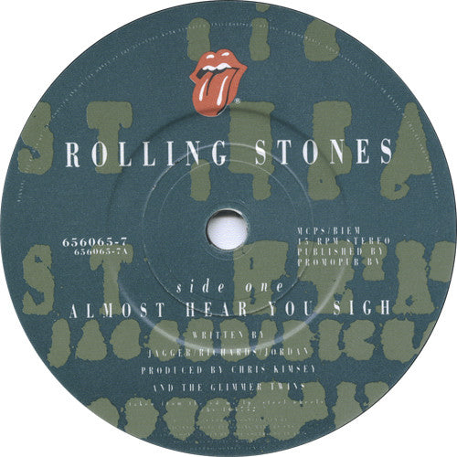 Rolling Stones* : Almost Hear You Sigh (7", Single, Pap)