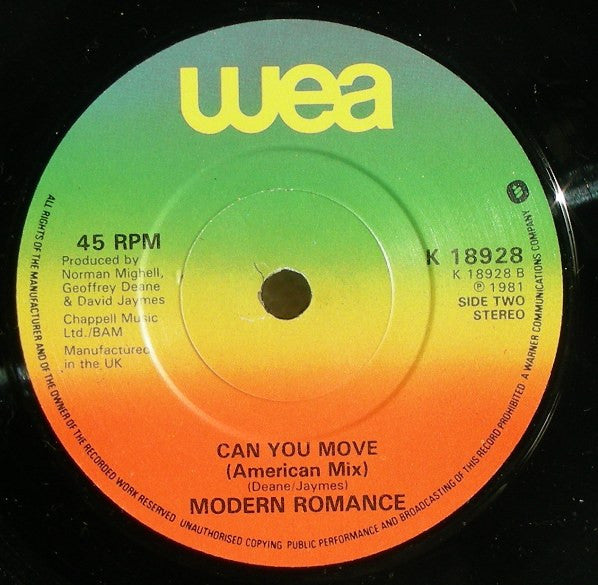 Modern Romance : Queen Of The Rapping Scene (Nothing Ever Goes The Way You Plan) (7", Single)