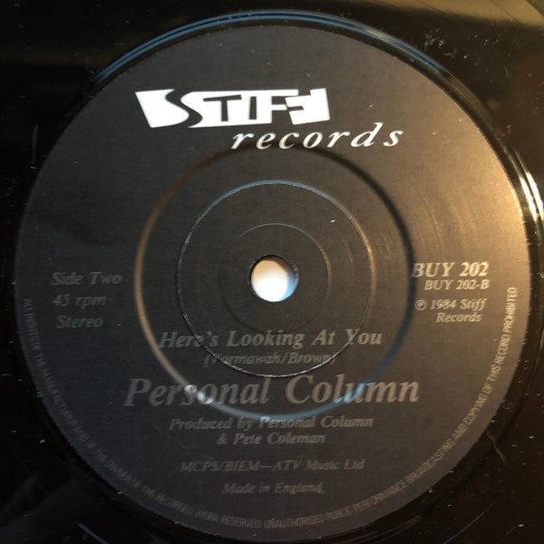 Personal Column : Strictly Confidential (7", Single)