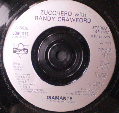 Zucchero With Randy Crawford : Diamante (7", Single)
