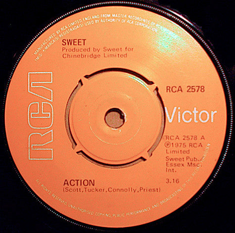 The Sweet : Action (7", Single, Pus)