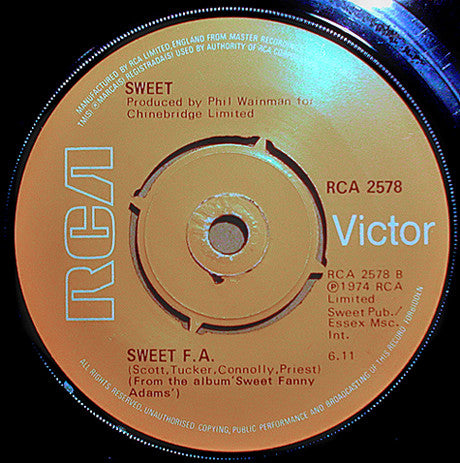 The Sweet : Action (7", Single, Pus)