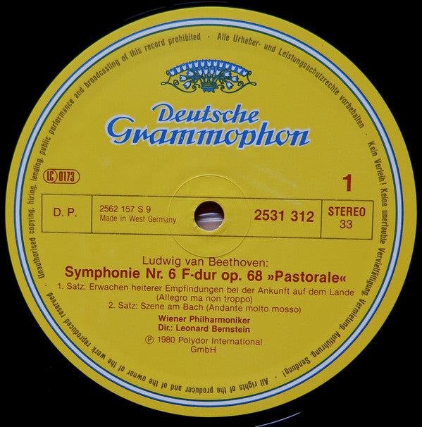 Beethoven* - Wiener Philharmoniker · Leonard Bernstein : Symphonie No. 6 »Pastorale« (LP)
