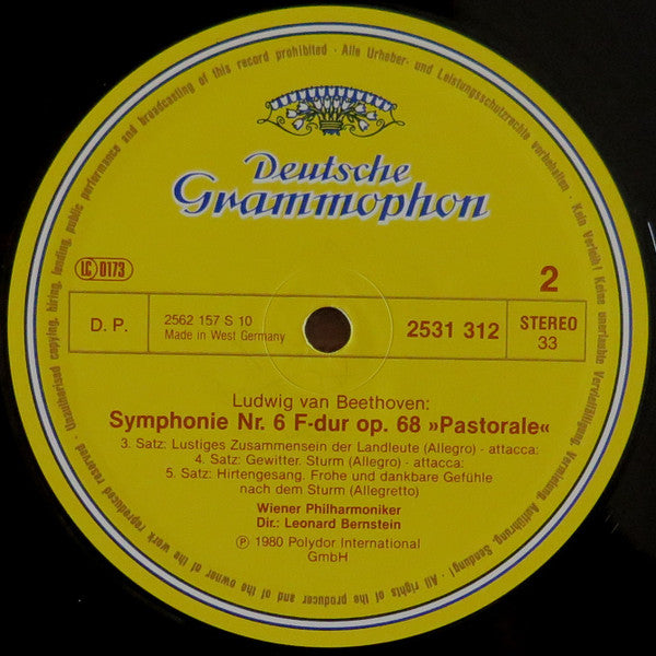 Beethoven* - Wiener Philharmoniker · Leonard Bernstein : Symphonie No. 6 »Pastorale« (LP)