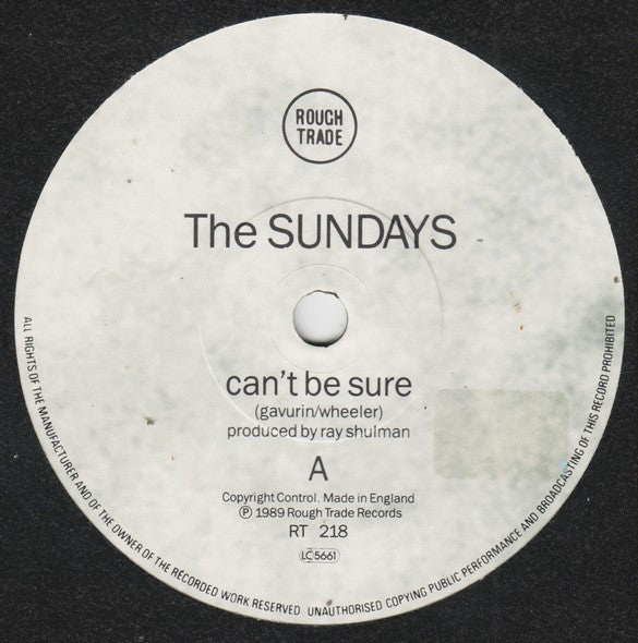 The Sundays : Can't Be Sure (7", Single, Gre)