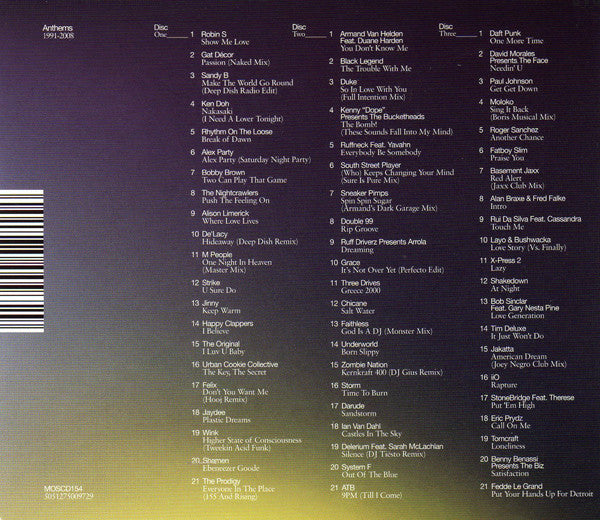 Various : Anthems 1991-2008 (3xCD, Mixed)