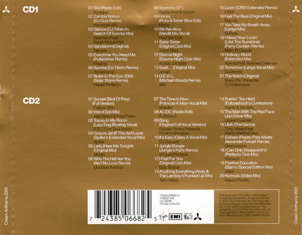 Various : Cream Anthems 2001 (2xCD, Comp, Mixed)