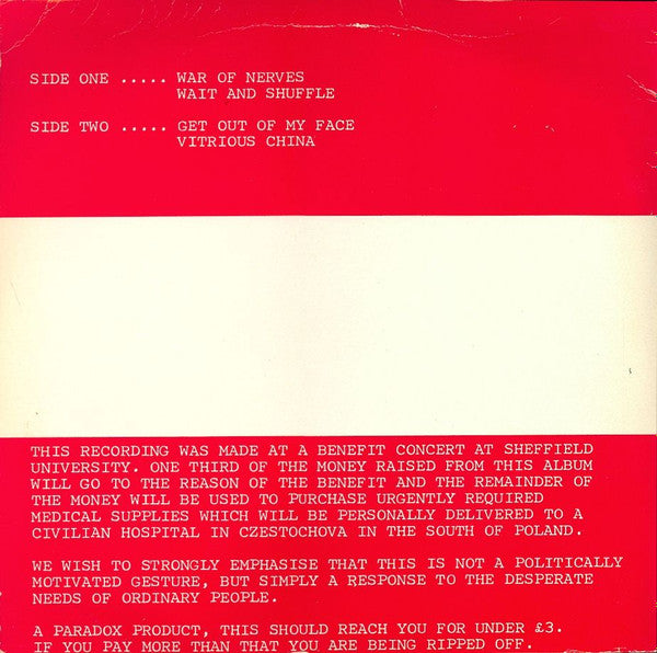 The Pressure Company : Live In Sheffield 19 Jan 82 (LP)