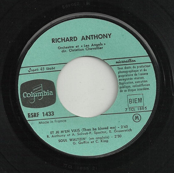 Richard Anthony (2) : Rose (Parmi Les Roses)  (7", EP)