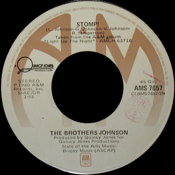 The Brothers Johnson* : Stomp!  (7", Single)