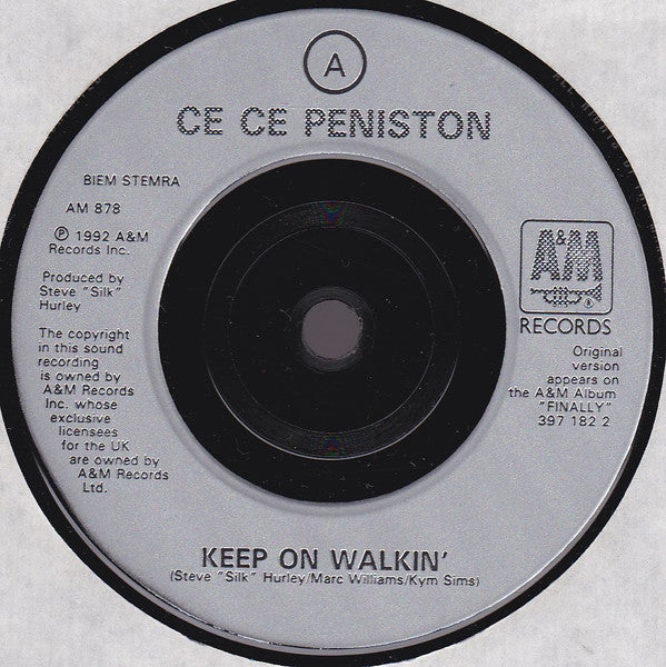 Ce Ce Peniston : Keep On Walkin' (7", Single, Sil)