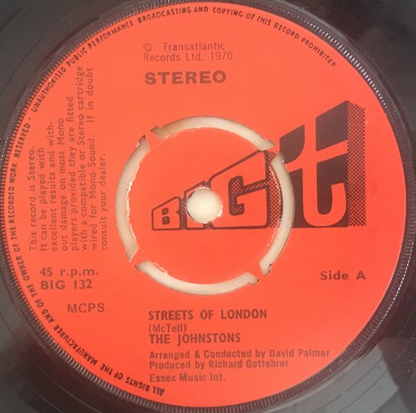 The Johnstons : Streets Of London (7", Single, 4 P)