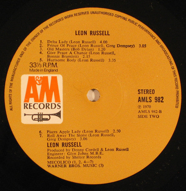 Leon Russell : Leon Russell (LP, Album)