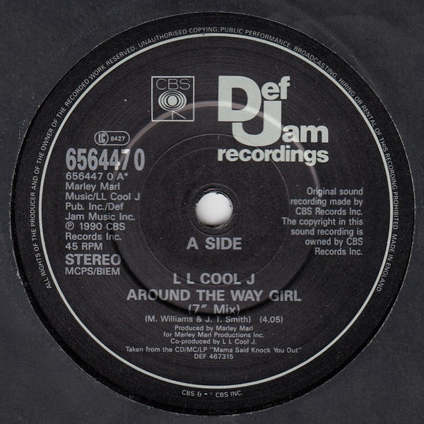 L.L. Cool J* : Around The Way Girl / Mama Said Knock You Out (7", Single)