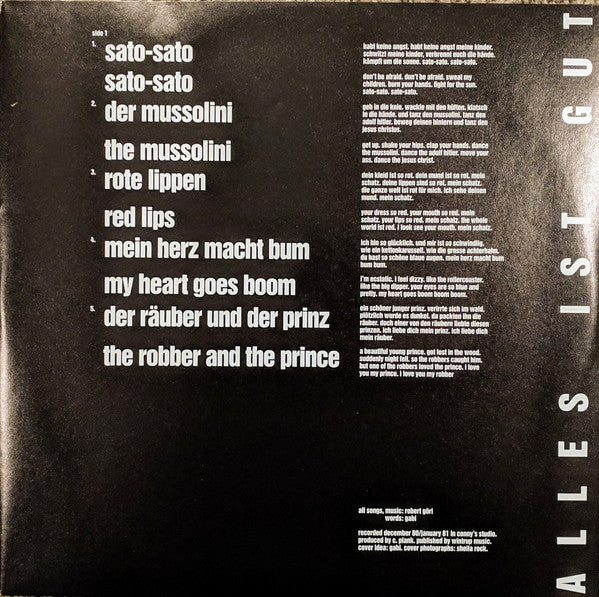 Deutsch Amerikanische Freundschaft : Alles Ist Gut (LP, Album, RE)