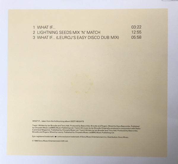 Lightning Seeds : What If... (CD, Single)