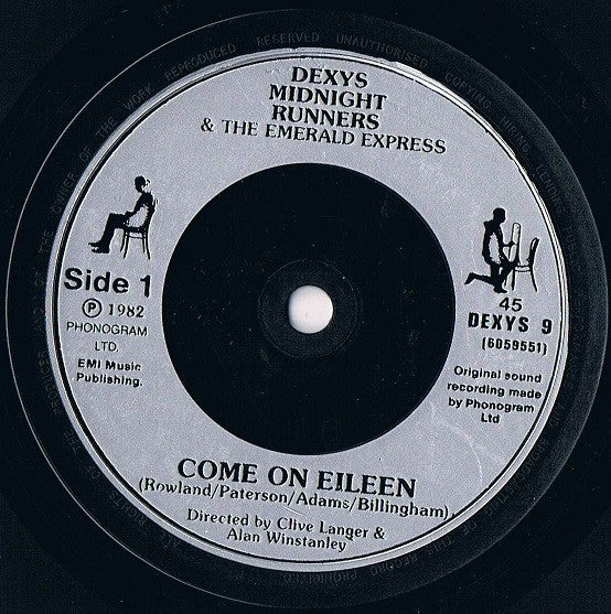 Dexys Midnight Runners & The Emerald Express : Come On Eileen (7", Single, Sil)