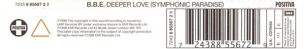 B.B.E. : Deeper Love (Symphonic Paradise) (CD, Single)