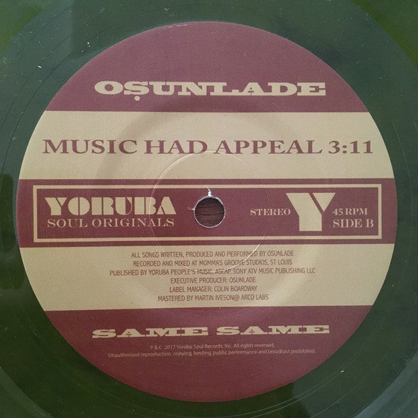 Osunlade : Same, Same... (7", RSD, Ltd)