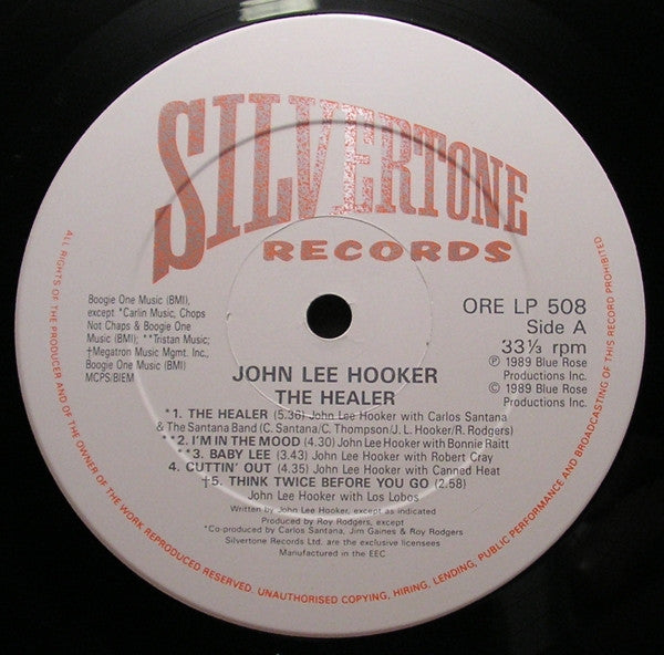 John Lee Hooker : The Healer (LP, Album)