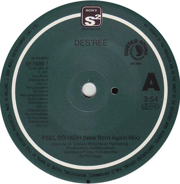 Des'ree : Feel So High (7", Single, Sma)