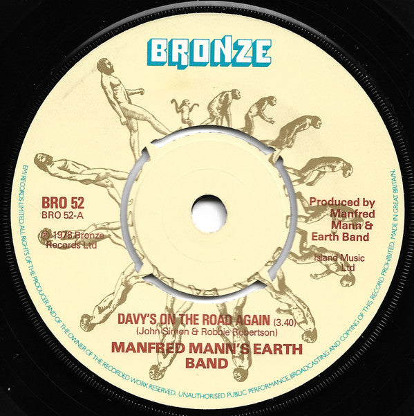 Manfred Mann's Earth Band : Davy's On The Road Again (7", Single)