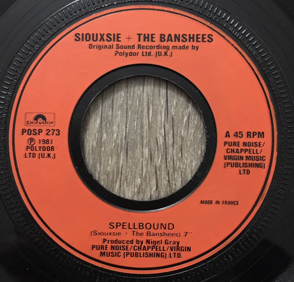 Siouxsie & The Banshees : Spellbound (7", Single, Red)