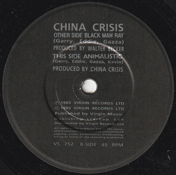 China Crisis : Black Man Ray (7", Single)