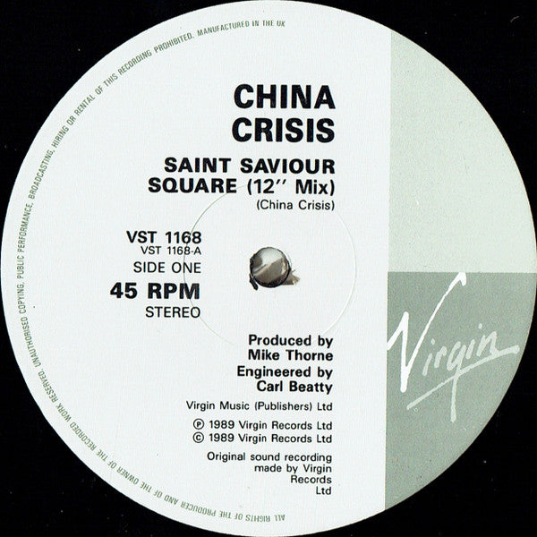 China Crisis : Saint Saviour Square (12", Single)