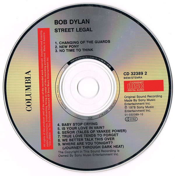 Bob Dylan : Street Legal (CD, Album, RE)