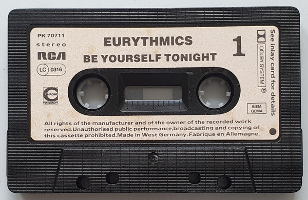 Eurythmics : Be Yourself Tonight (Cass, Album)