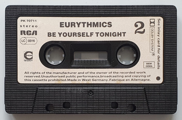 Eurythmics : Be Yourself Tonight (Cass, Album)