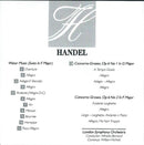 Georg Friedrich Händel : Water Music (Suite In F Major), Concerto Grosso Op 6 Nos 1 & 2 (CD, Comp)