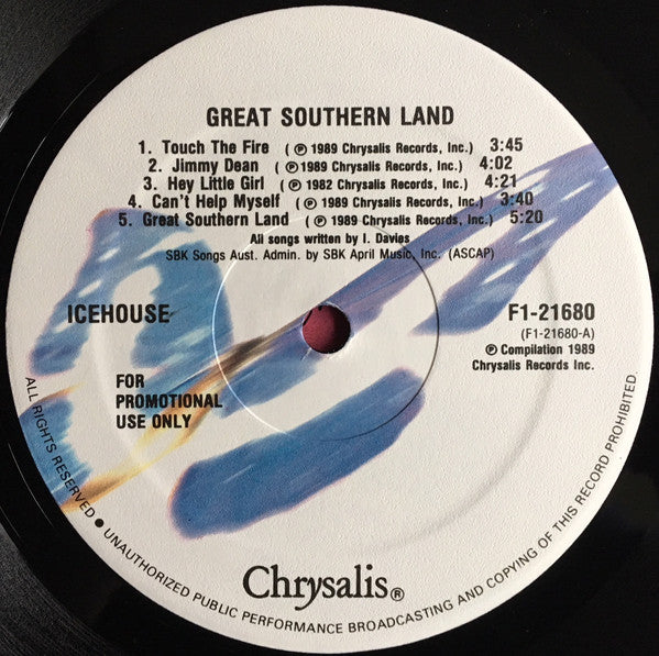 Icehouse : Great Southern Land (LP, Comp, Promo)