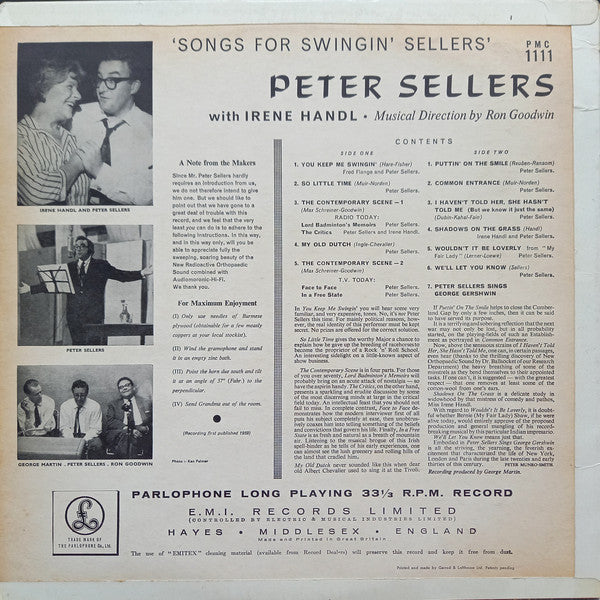 Peter Sellers : Songs For Swingin' Sellers (LP, Album, Mono)