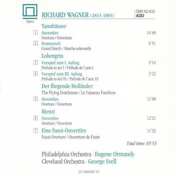 Richard Wagner : Wagner: Orchestral Music (CD, Comp, RE)