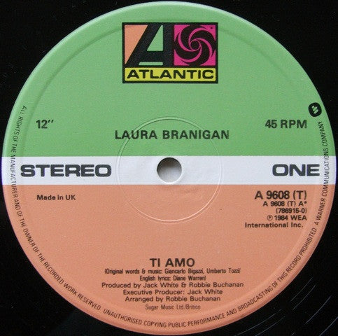 Laura Branigan : Ti Amo (12", Single)