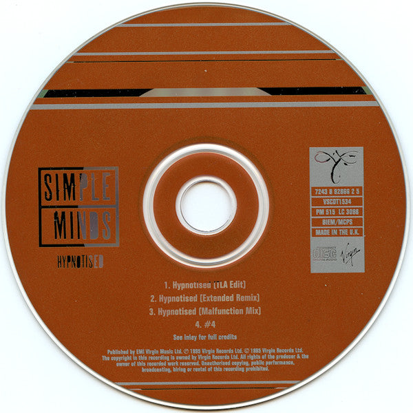 Simple Minds : Hypnotised (CD, Single)