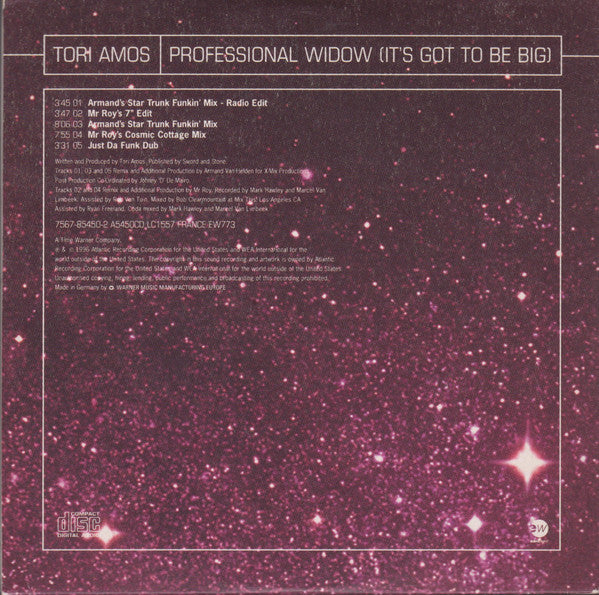 Tori Amos : Professional Widow (It's Got To Be Big) (CD, Single, Car)