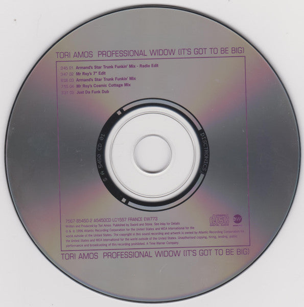 Tori Amos : Professional Widow (It's Got To Be Big) (CD, Single, Car)